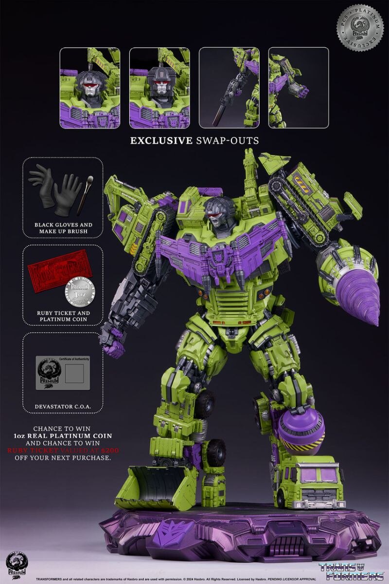 Devastator Platinum Ex Statue Official Images & Details from